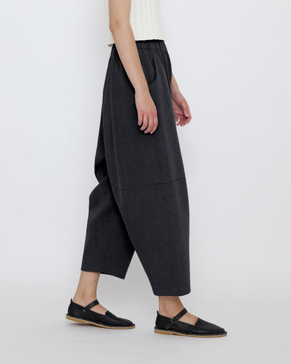 7115 by Szeki Unisex Elastic Panel Barrel Trouser - Dark Denim