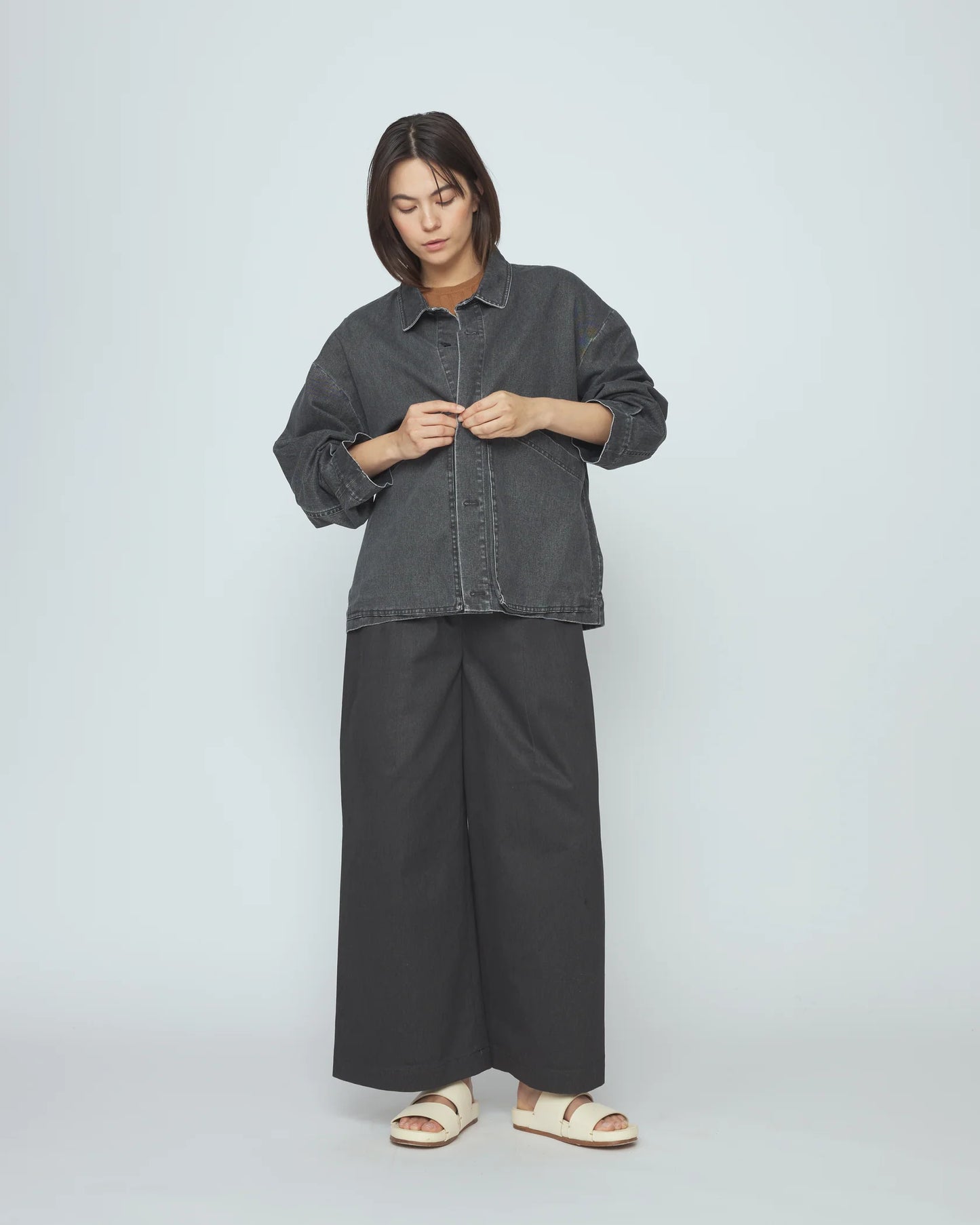 7115 by Szeki Signature Panel Pocket Jacket - Washed Black