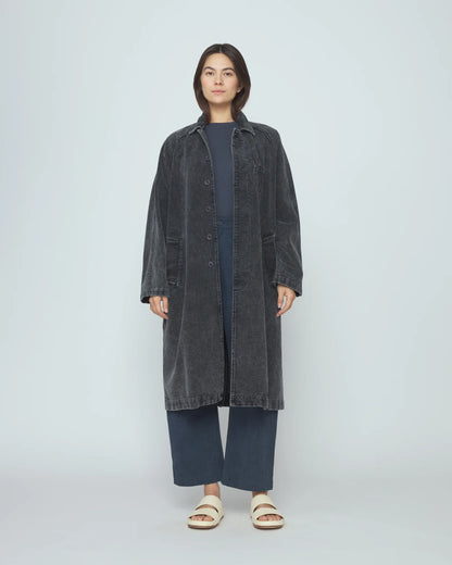 7115 by Szeki Fall Duster - Spotted Washed Black