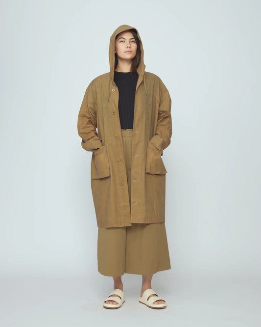 7115 by Szeki Unisex Waxed  Forest Jacket Tan Brown