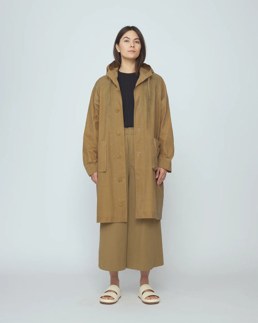 7115 by Szeki Unisex Waxed  Forest Jacket Tan Brown