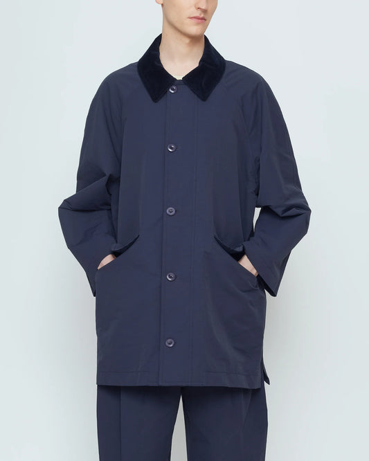 7115 by Szeki Unisex Mid-Length Duster - Navy