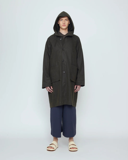 7115 by Szeki Unisex Waxed  Forest Jacket - Deep Olive