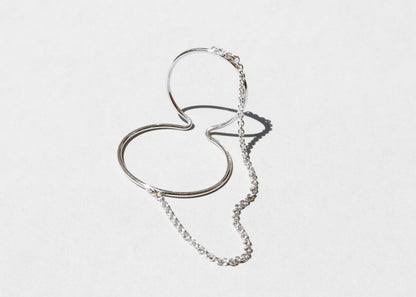 Saskia Diez Wire Bold Ear Cuff with Chain - No. 2