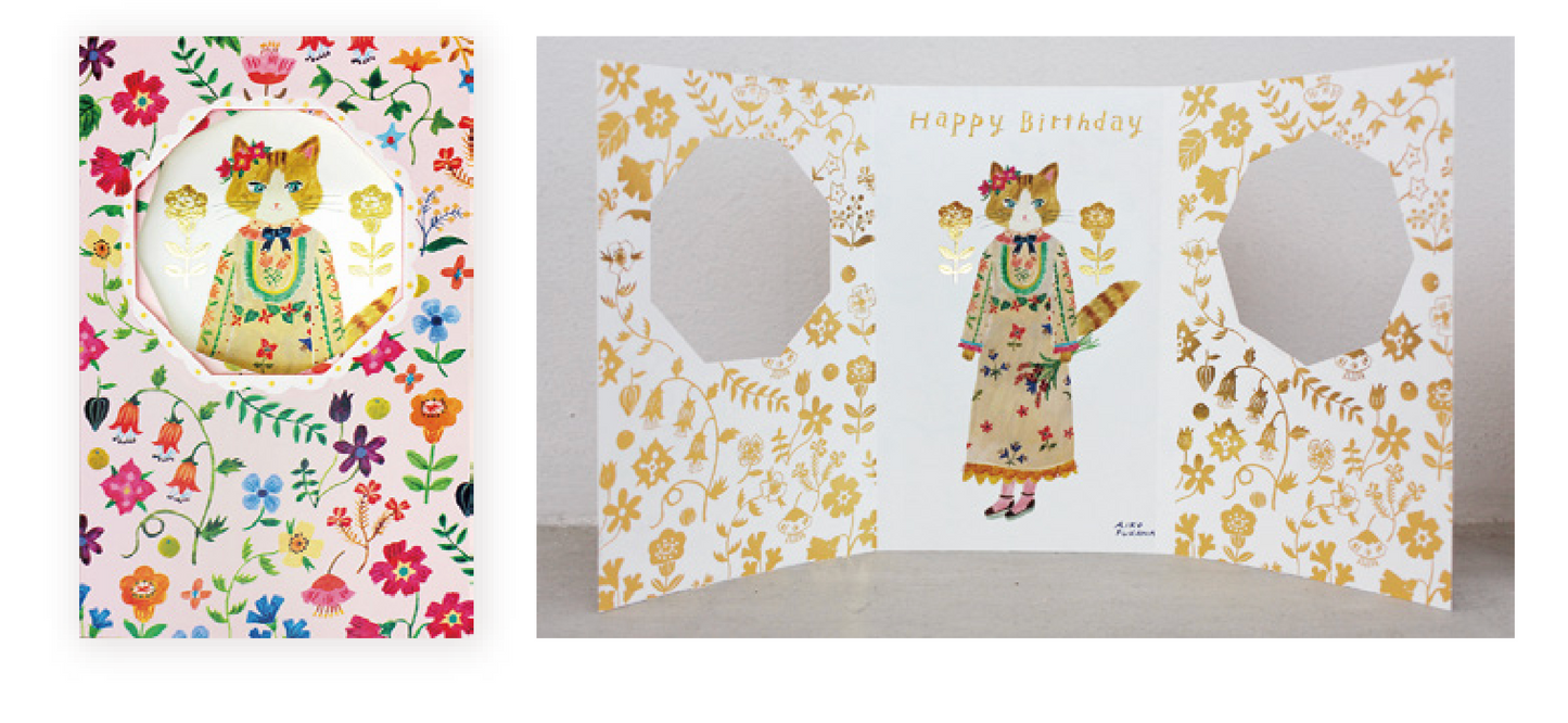 Aiko Fukawa Greeting Cards - 4 Styles