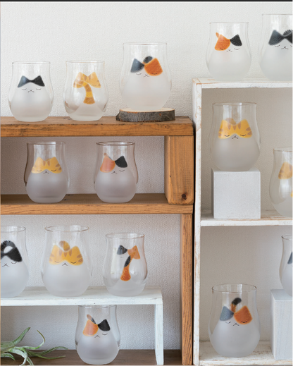Aderia Retro Cat Family Glass - 3 Colours