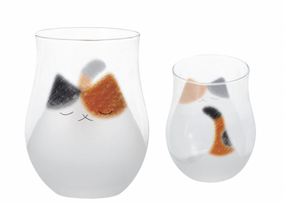 Aderia Retro Cat Family Glass - 3 Colours