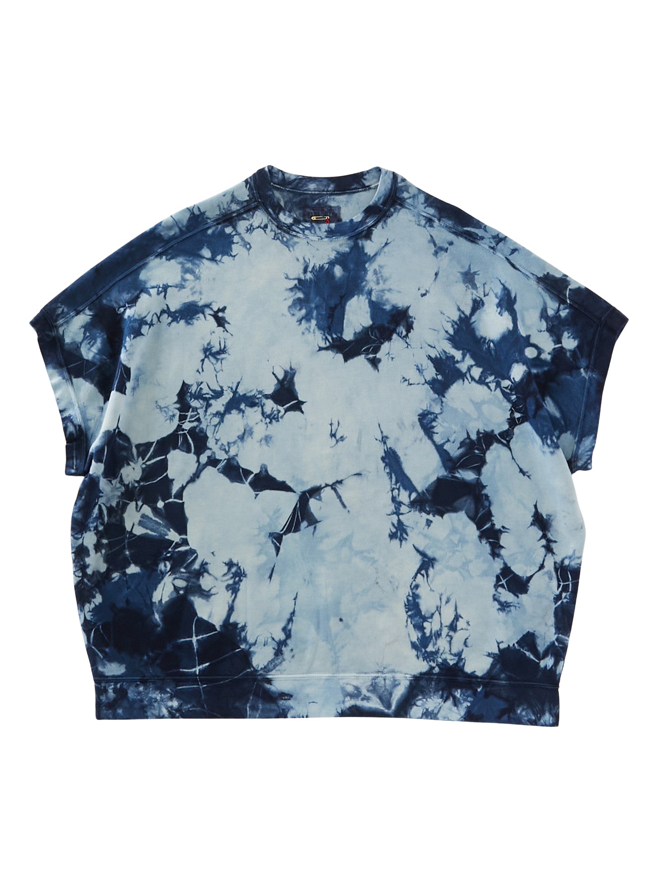 Blue Blue Japan Unisex Indigo Shibori French Sleeve T-shirt