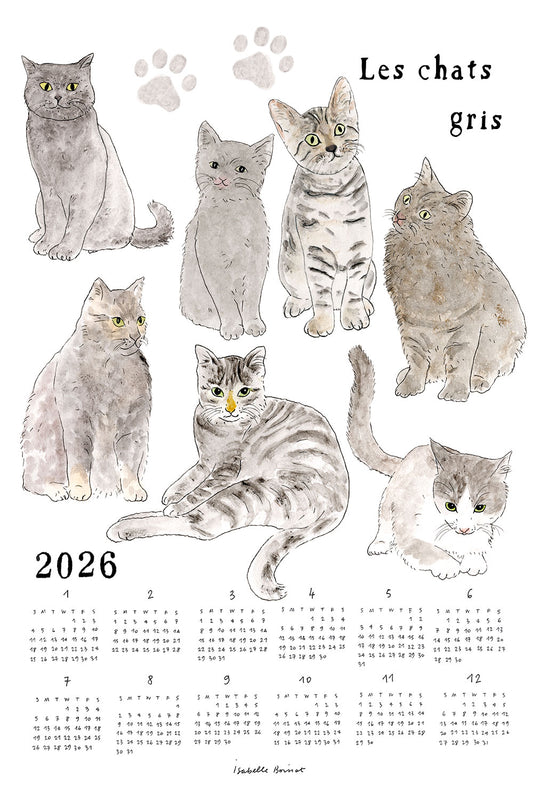 Fog Linen Work 2026 Linen Calendar - Cat