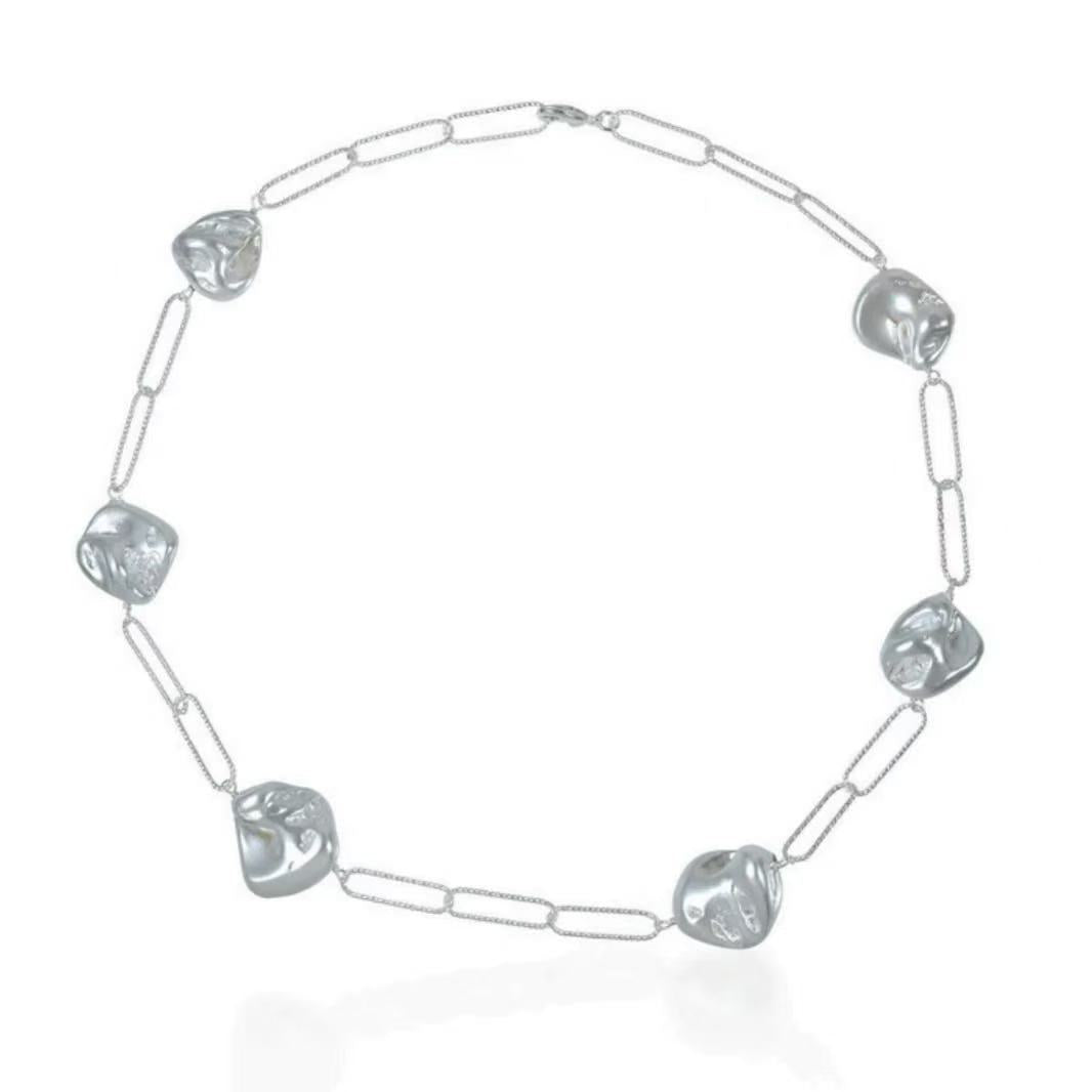 Shyla Cyan Necklace - Silver