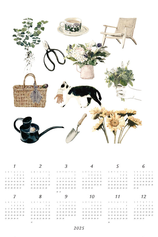 Fog Linen Work x Misato Ogihara 2025 Linen Calendar - My Back Yard (limited quantity)