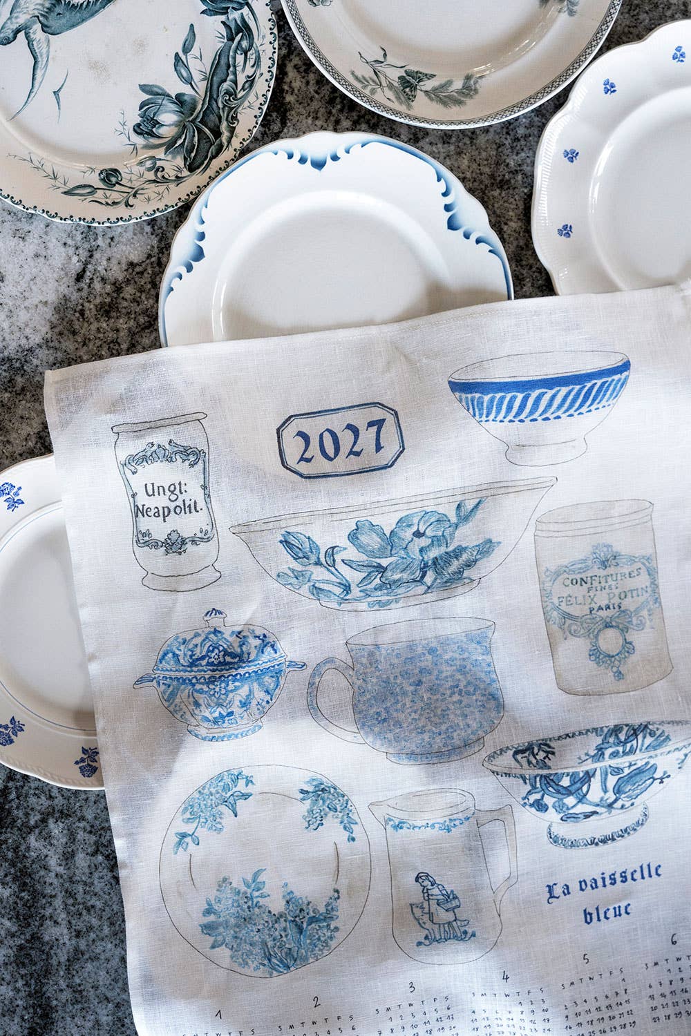 [Pre-order: Shipping Sep./Oct.] Fog Linen Work 2027 Linen Calendar La Vaisselle Bleue