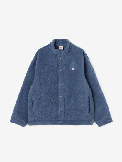 Danton Men's Stand Collar Fleece Jacket - Blue
