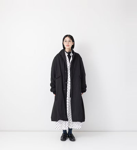 Veritecoeur Garment Dye Long Coat-ST184 - Black