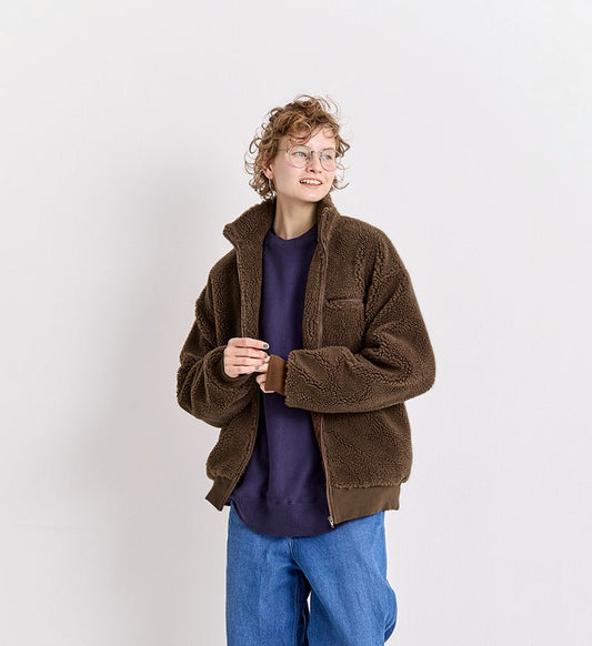 [Arriving Next Monday] Veritecoeur Fleece Jacket - Dark Brown