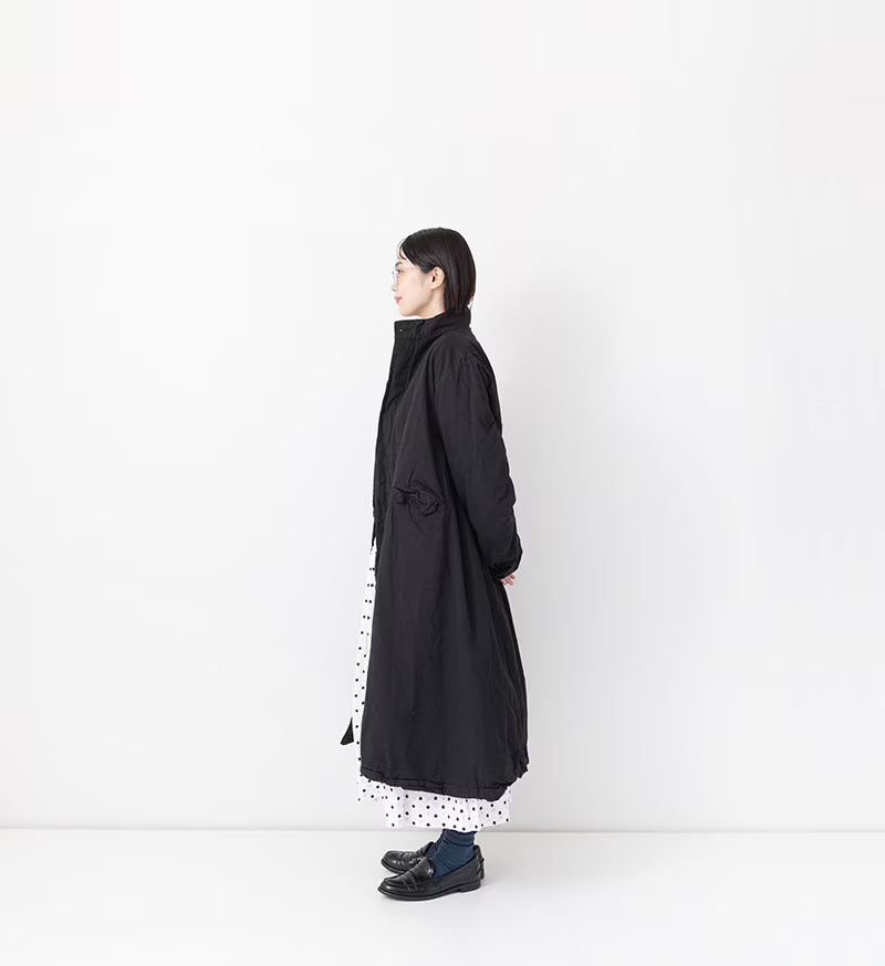 Veritecoeur Garment Dye Long Coat-ST184 - Black