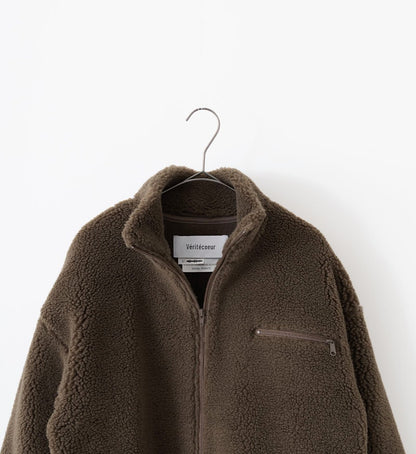 [Arriving Next Monday] Veritecoeur Fleece Jacket - Dark Brown