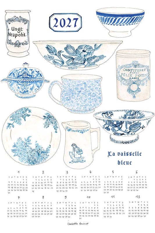 [Pre-order: Shipping Sep./Oct.] Fog Linen Work 2027 Linen Calendar La Vaisselle Bleue