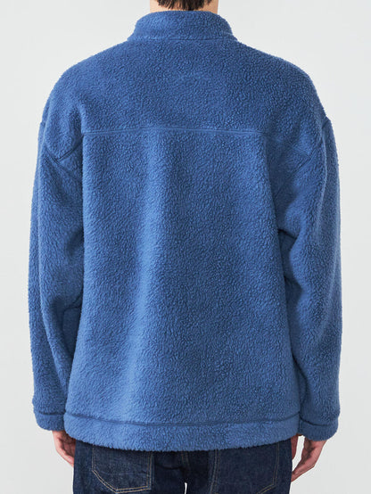 Danton Men's Stand Collar Fleece Jacket - Blue