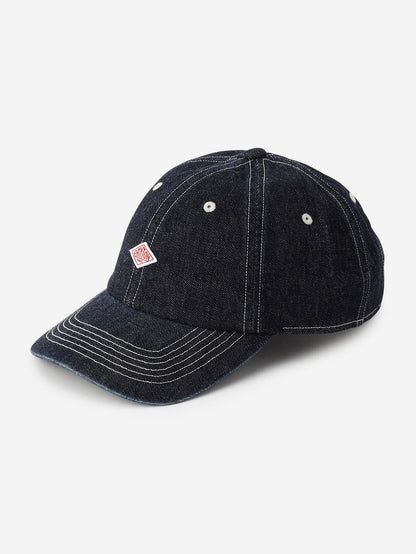 Danton 6-Panel Logo Unisex Denim Baseball Cap- Dark Indigo