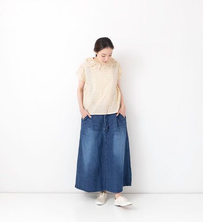 Veritecoeur ST-187 Denim JP Skirt- Bleach