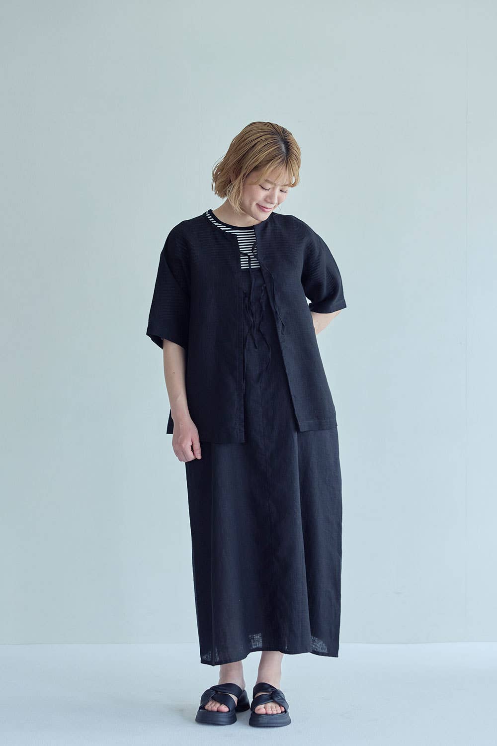 Fog Linen Work Anne Top Black