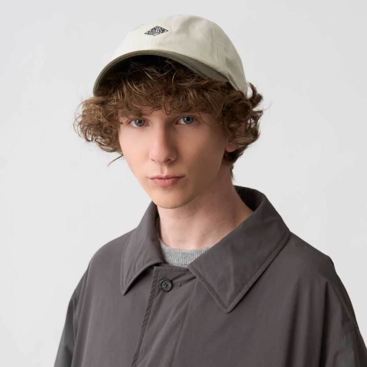 Danton 6-Panel Logo Unisex Chino Cloth Baseball Cap- Ecru * Charcoal