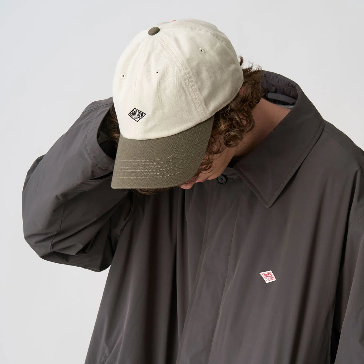 Danton 6-Panel Logo Unisex Chino Cloth Baseball Cap- Ecru * Charcoal
