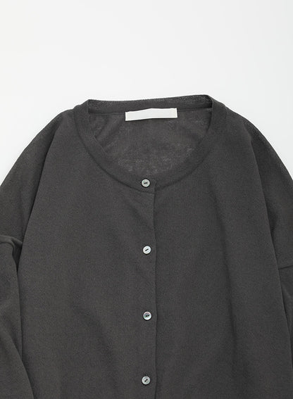 evam eva Cotton Cardigan - Blue Gray
