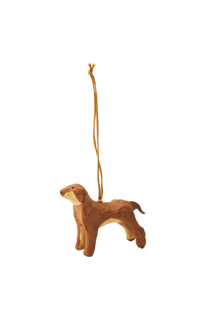 Paper Mache Dog Ornament by Fog Linen Work