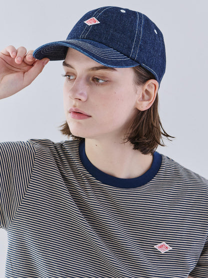 Danton 6-Panel Logo Unisex Denim Baseball Cap- Dark Indigo