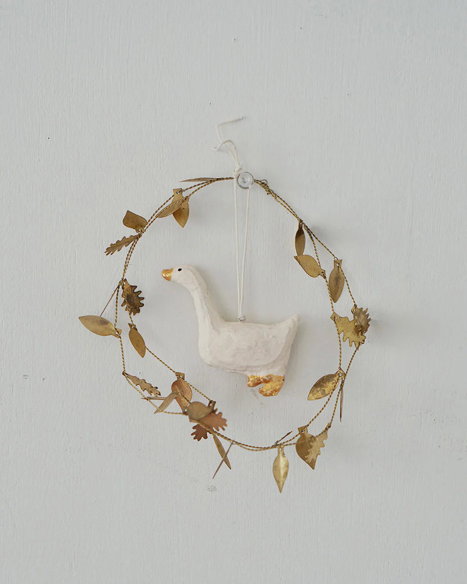 Paper Mache Duck Ornament by Fog Linen Work