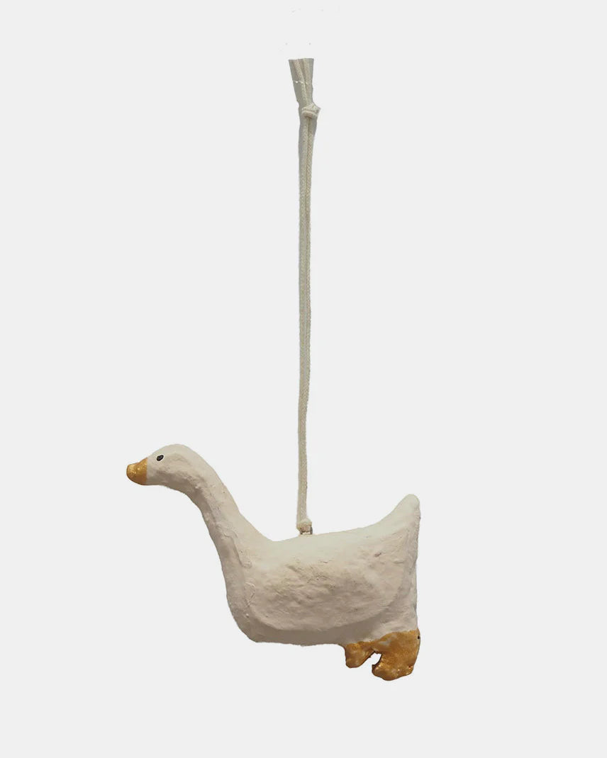 Paper Mache Duck Ornament by Fog Linen Work