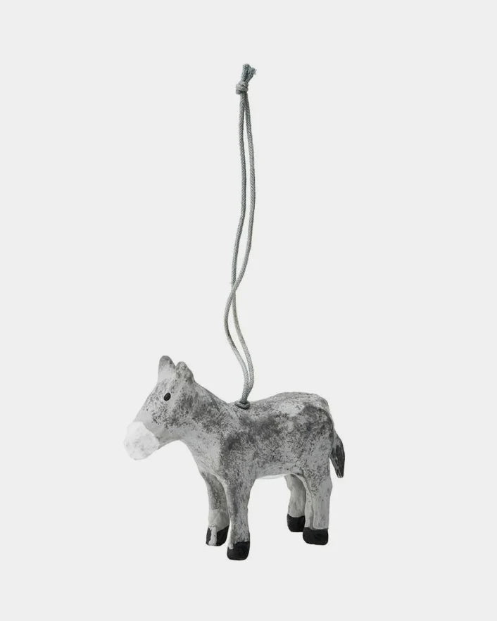 Paper Mache Donkey Ornament by Fog Linen Work