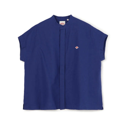 Danton Cotton Linen Sleeveless Shirt - Royal Blue