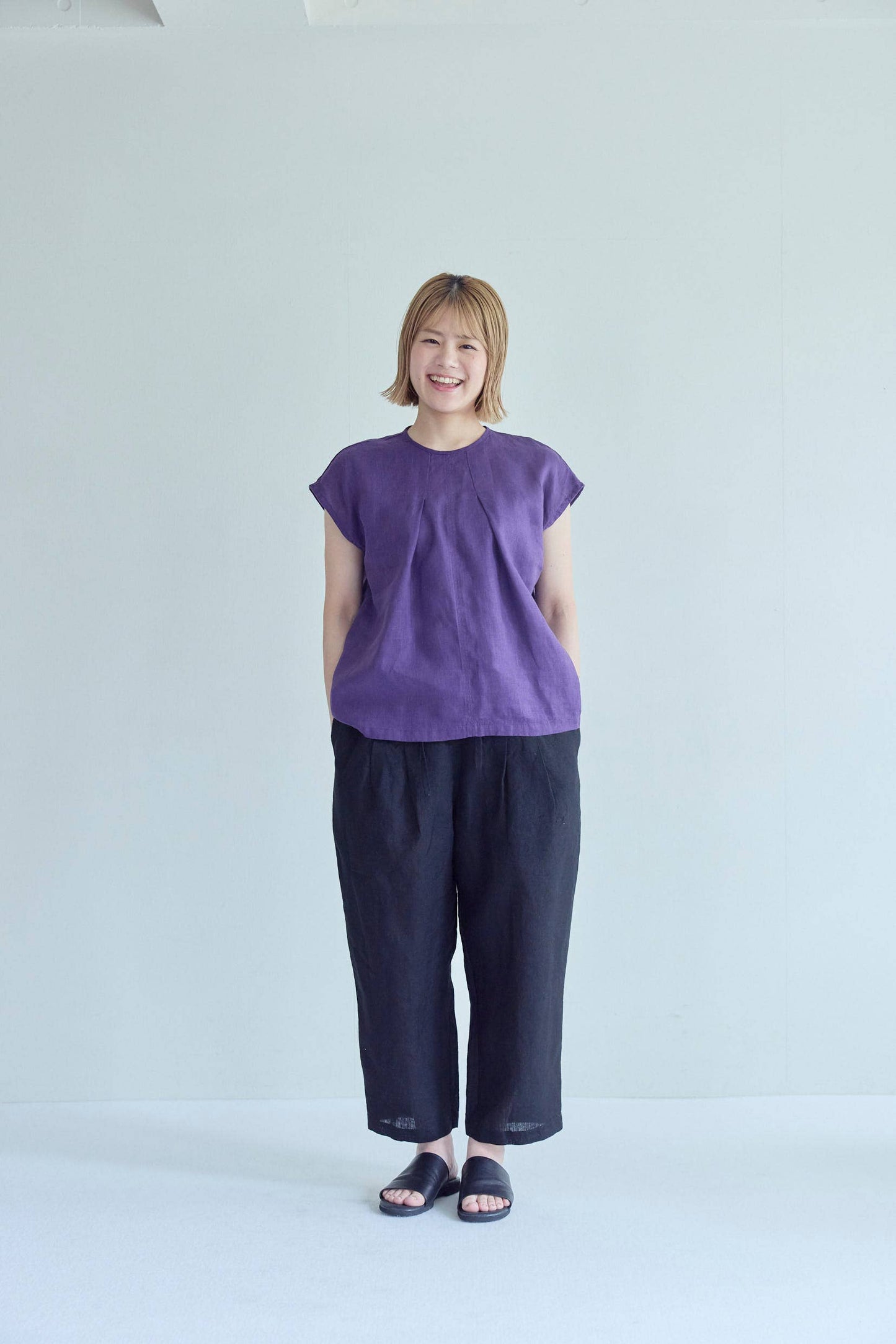 Fog Linen Work Jannet Pants Black