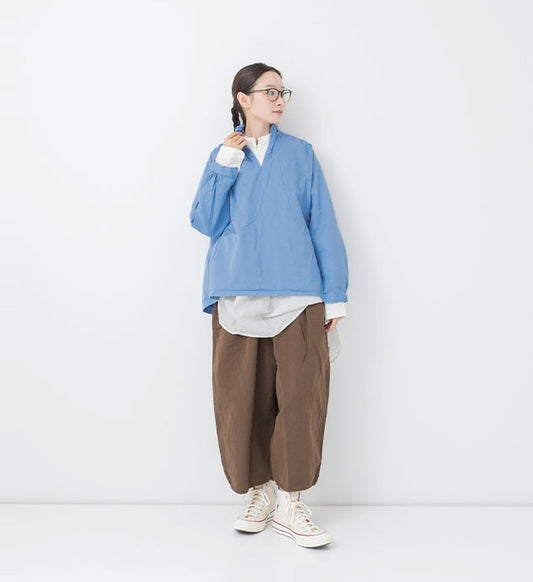 [Arriving Next Monday] Veritecoeur Blouse - Dark Blue (One Size Fits All)