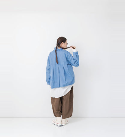 [Arriving Next Monday] Veritecoeur Blouse - Dark Blue (One Size Fits All)