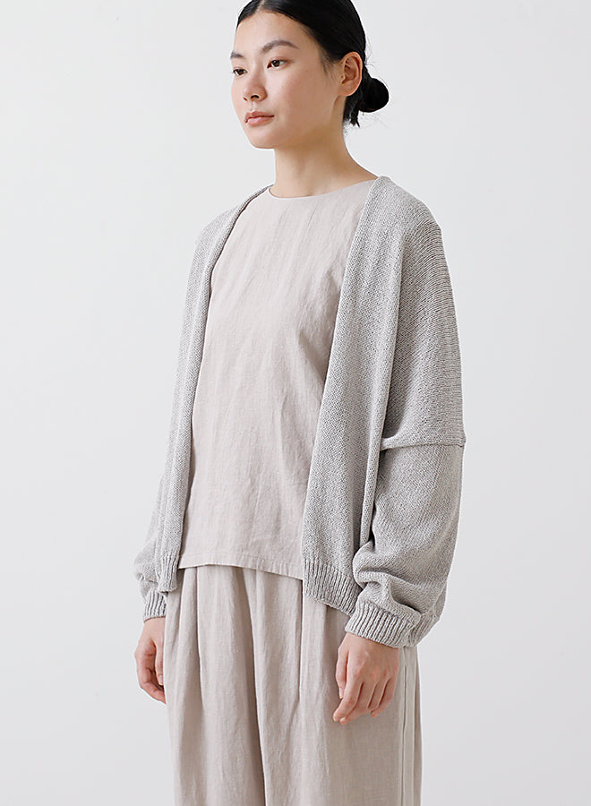 evam eva Silk Cardigan - Coral Gray