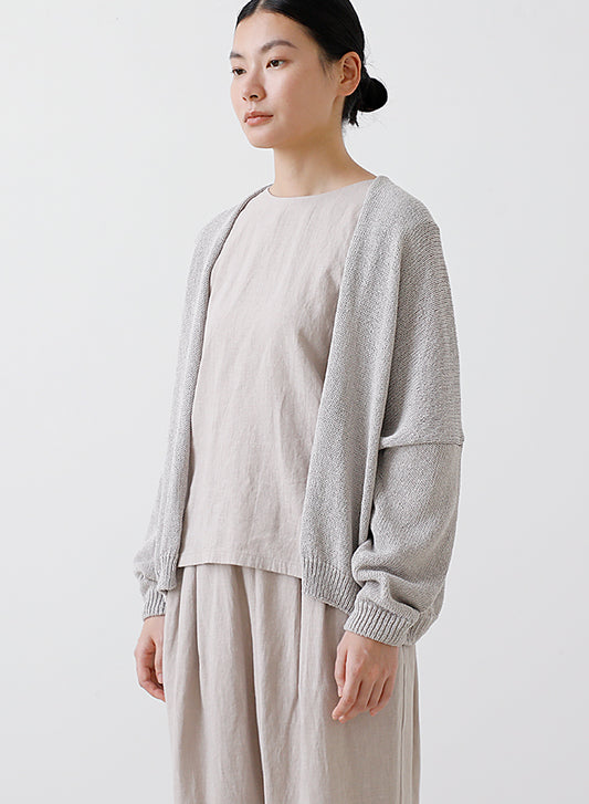 evam eva Silk Cardigan - Coral Gray