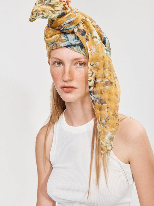ÉPICE Paris Scarf Fleur D - Yellow