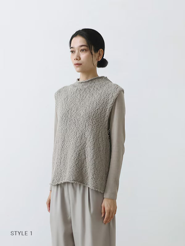 evam eva Cotton Slub Vest - Grege