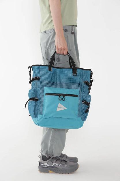 And Wander 3D Mesh 2way Tote Bag - Blue