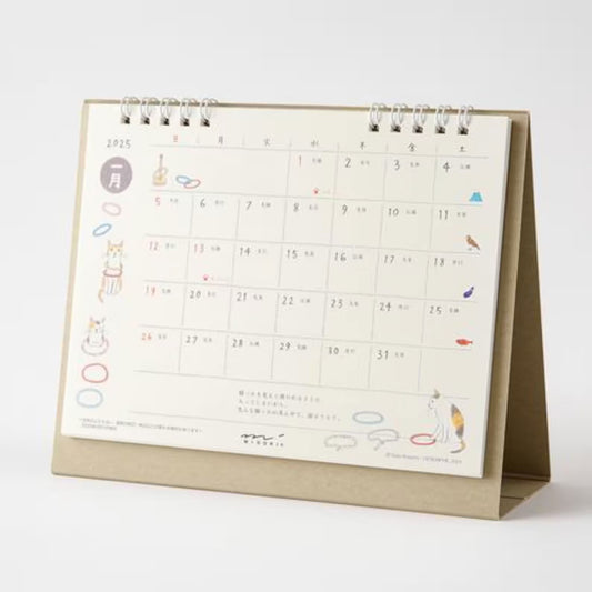 Midori 2025 Stand Cat Ring Calender