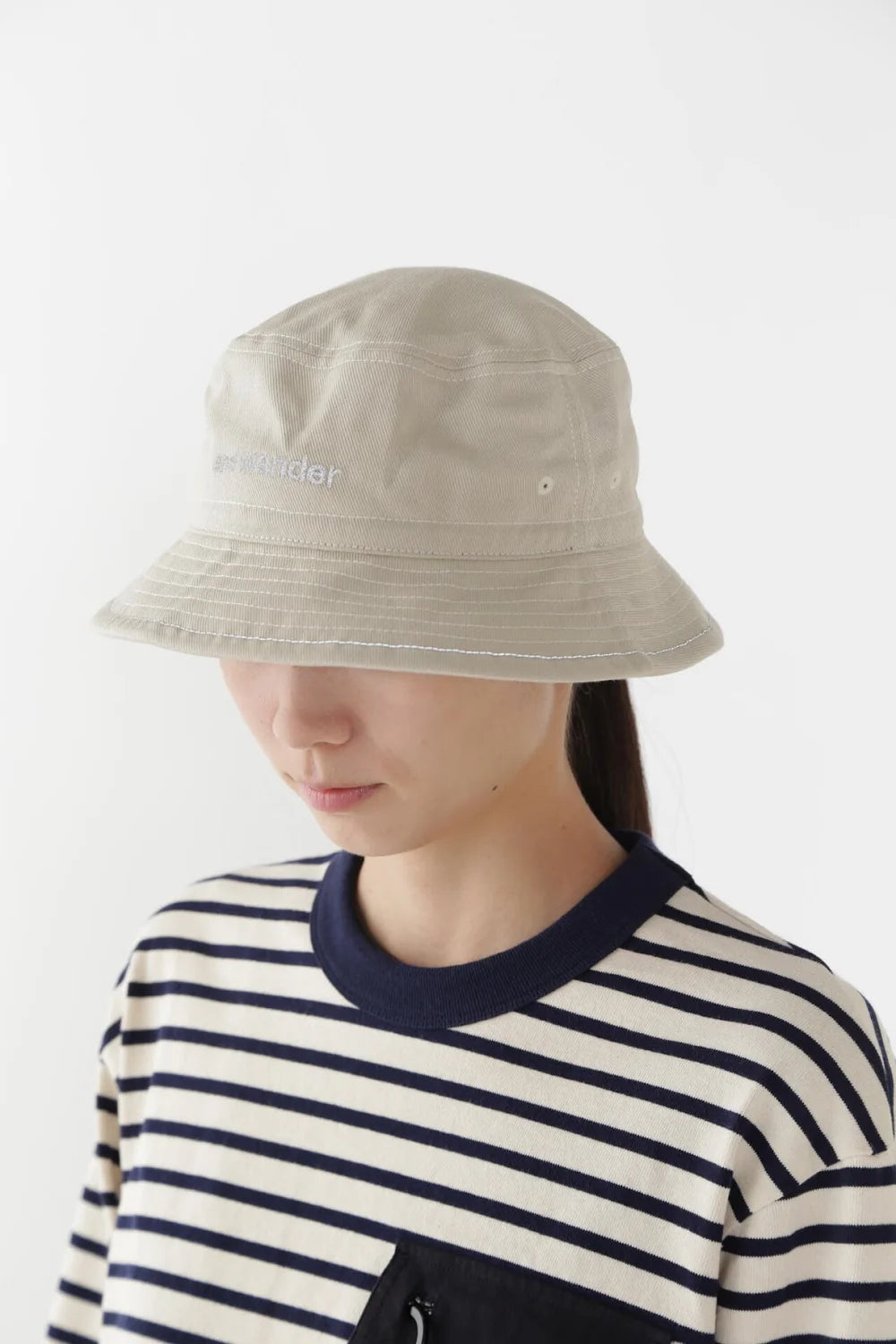 And Wander Cotton Twill Bucket Hat - Off-white