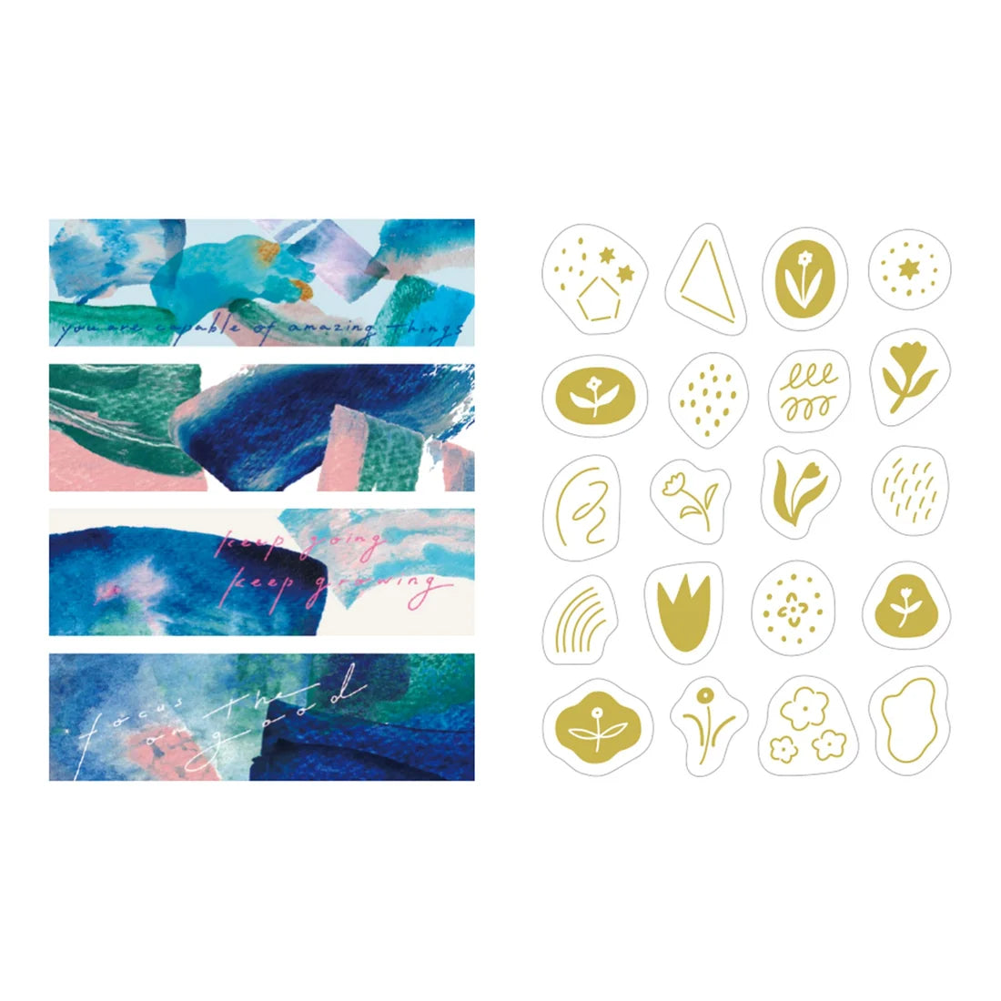 King Jim Kitta Collage Washi Tape Set - Blue