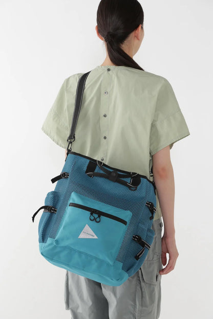 And Wander 3D Mesh 2way Tote Bag - Blue