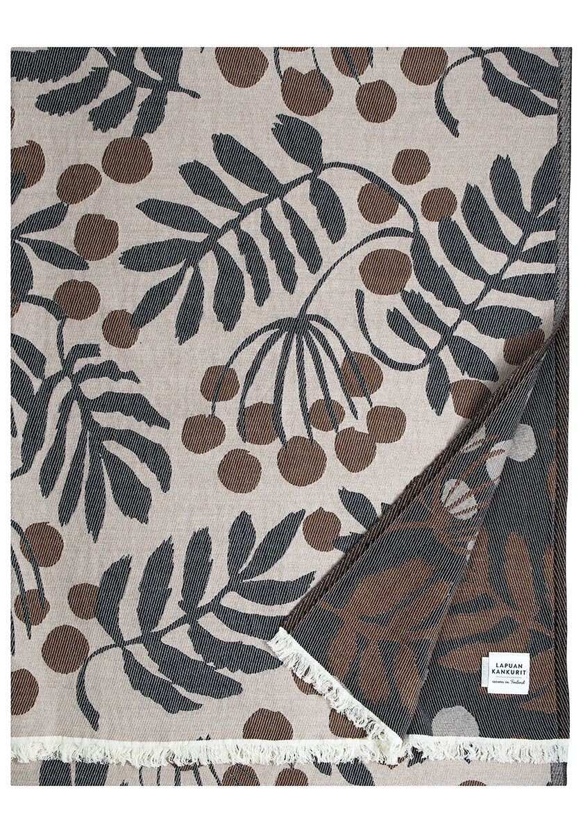 Lapuan Kankurit Pihapuu Blanket - Beige/Brown/Black