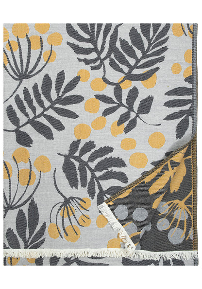 Lapuan Kankurit Pihapuu Blanket - Grey/Honey/Black