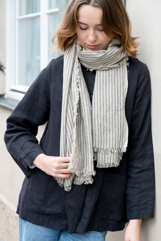 Fog Linen Work Tuz Fringe Linen Scarf - Liam
